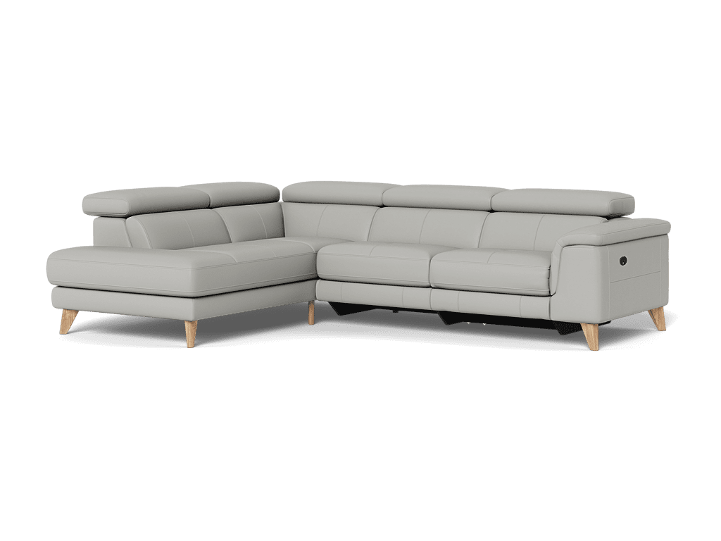Kelly 2.5 Seater Plus Left Corner Terminal Electric Recliner With Adjustable Headrests - Leather