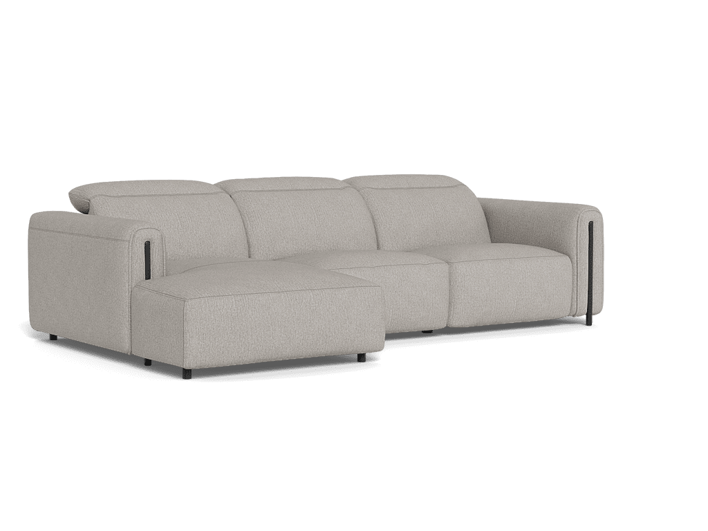 Velo 2.5 Seater Electric Recliner With Electric Headrest And Left Chaise - Fabric