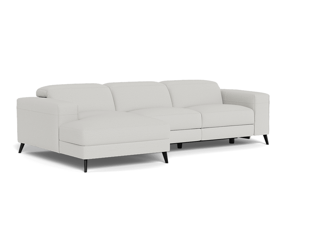 Sloane 3 Seater Electric Recliner With Electric Headrest And Left Chaise - Fabric