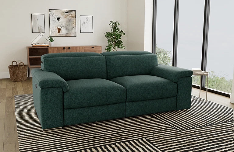Adelphi 2.5 Seat Dual Electric Recliners With Electric Headrests - Fabric