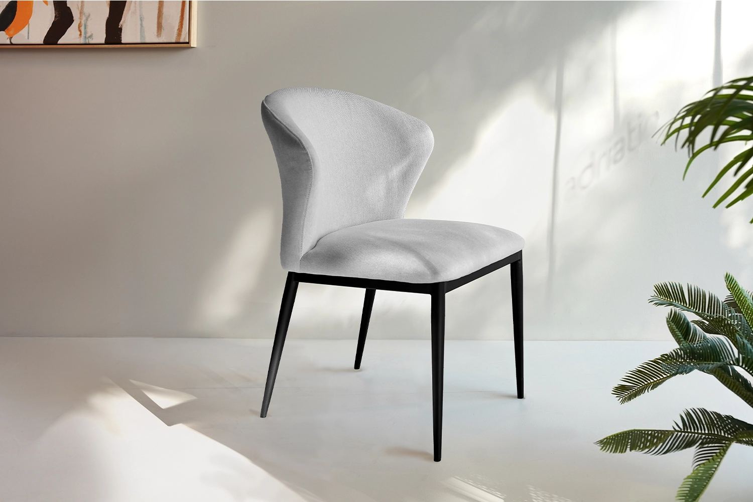 Ariel Dining Chair - Grey Fabric
