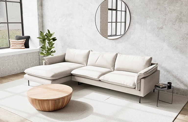 Calvin 3 Seater Plus Left Chaise - Fabric