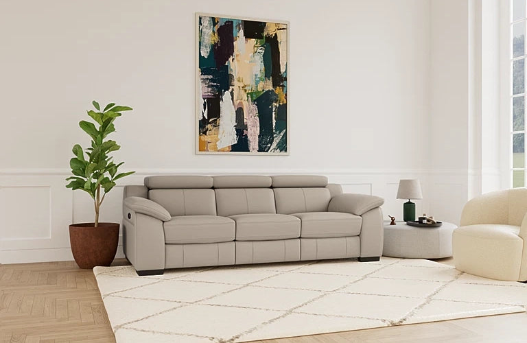 Delia 3 Seater Dual Electric Recliners With Adjustable Headrests And Zero Wall Technology