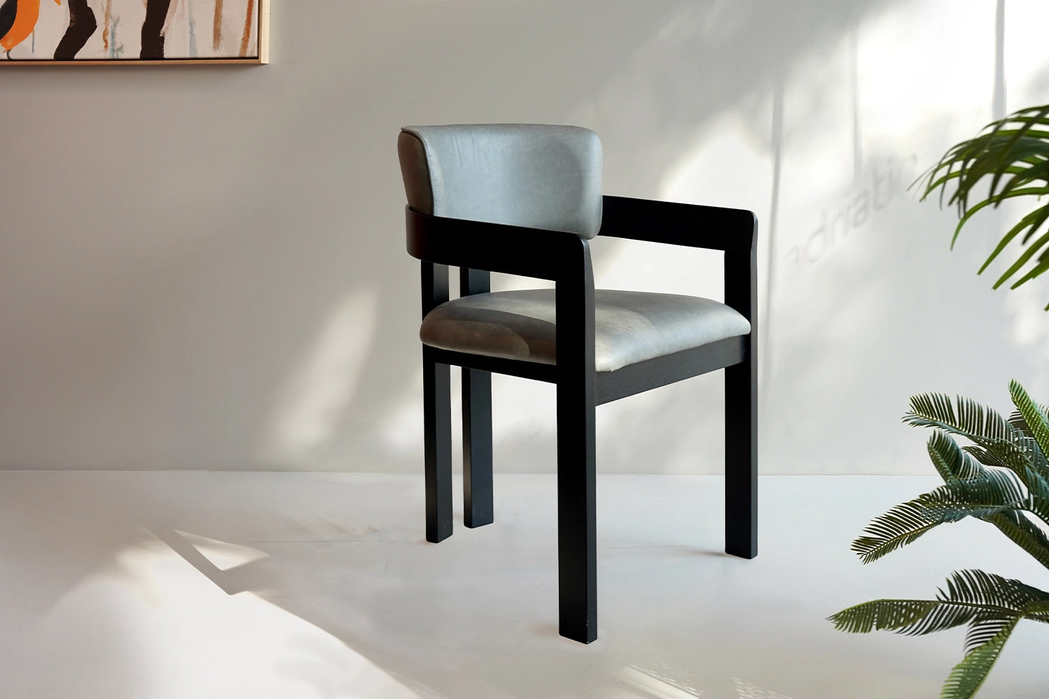 Ellison Armchair - Vintage Ice Grey Leather