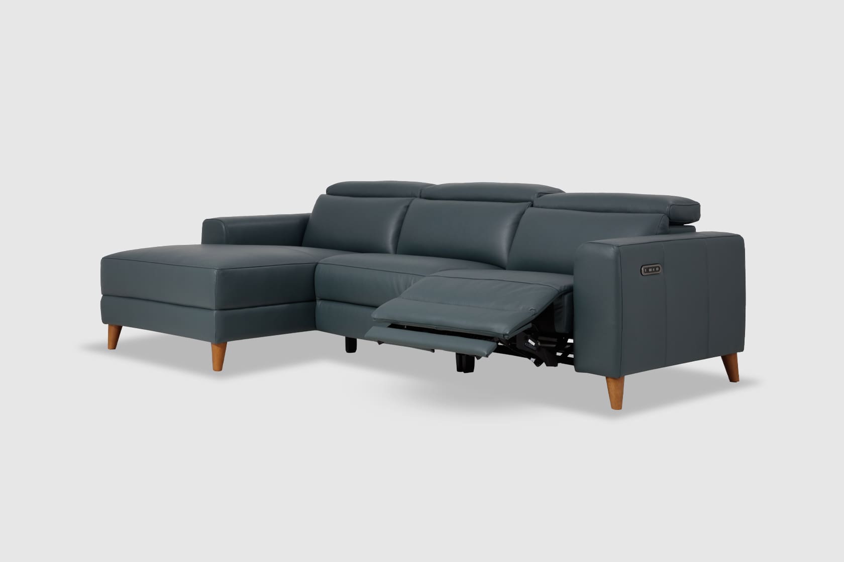 Gabby 3 Seat Electric Recliner With Electric Headrest And Chaise