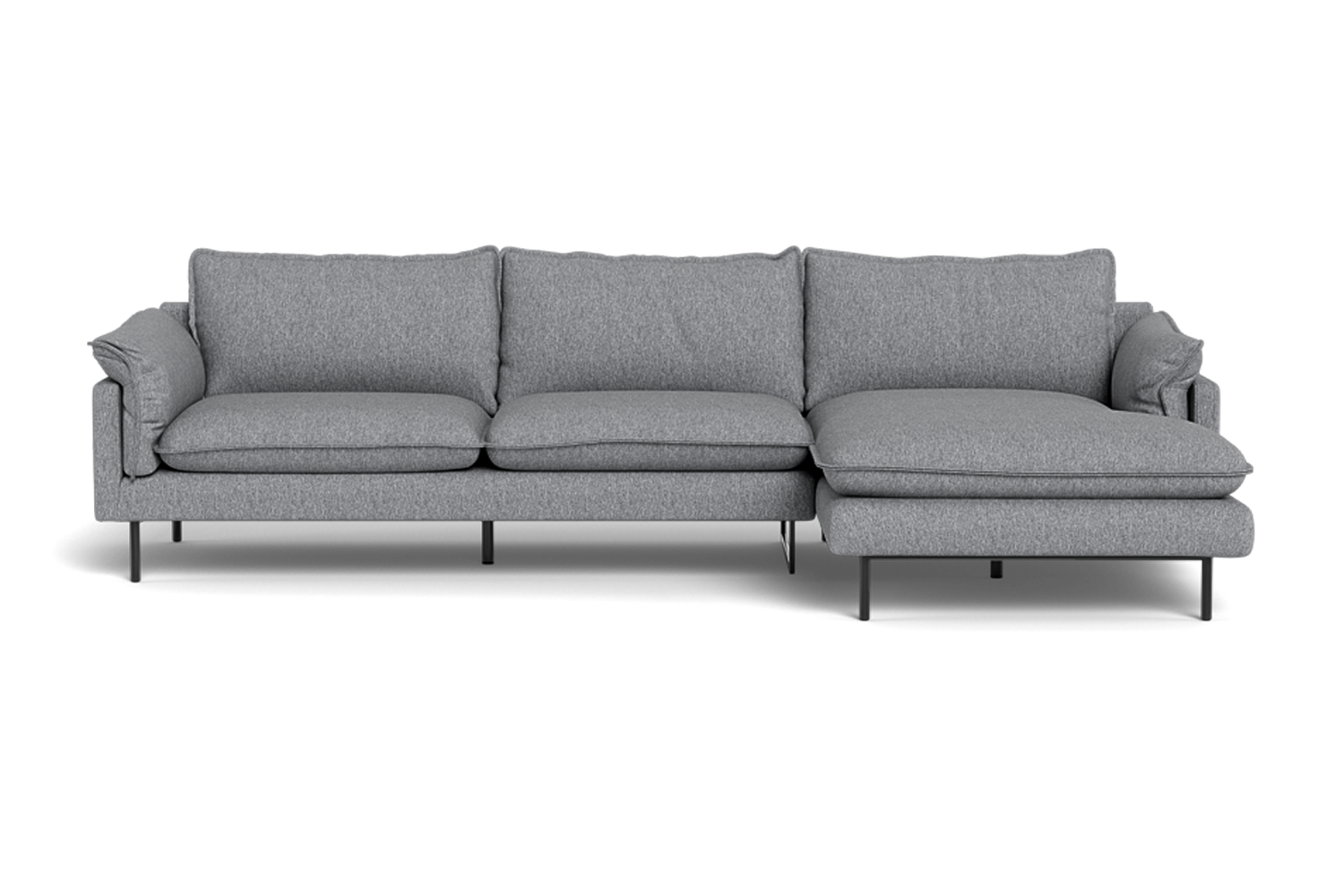 Calvin 3 Seater Plus Right Chaise - Fabric