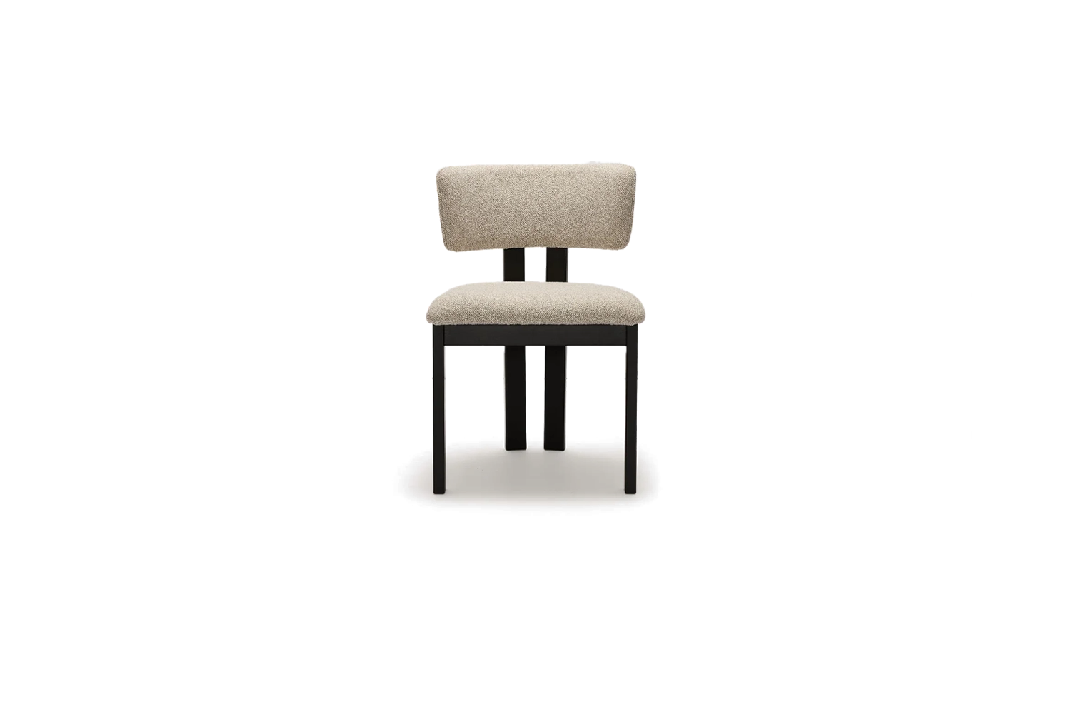 Emery Dining Chair - Fabric/black leg