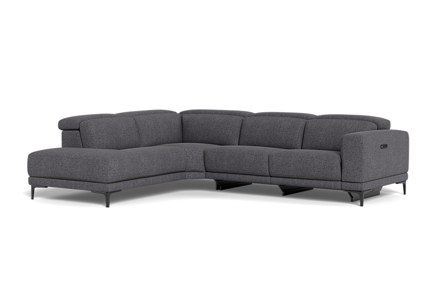 Emotion 2.5 Seater Left Corner Terminal With Electric Recliner And Electric Headrest - Fabric