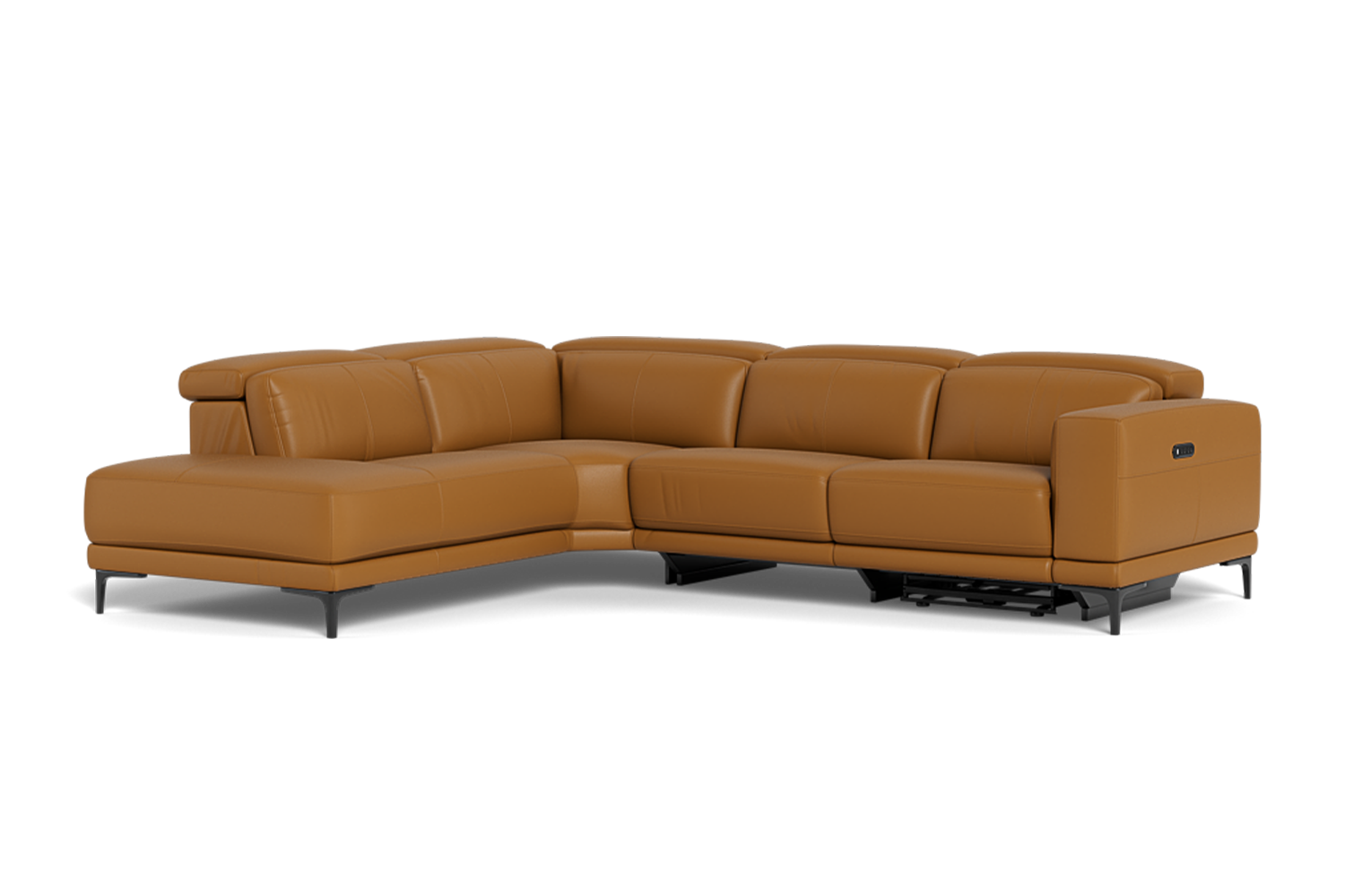 Emotion 2.5 Seater Left Corner Terminal With Electric Recliner And Electric Headrest - Leather