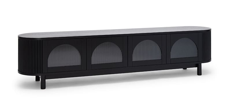 Gloria 4 Door Entertainment Unit - Black