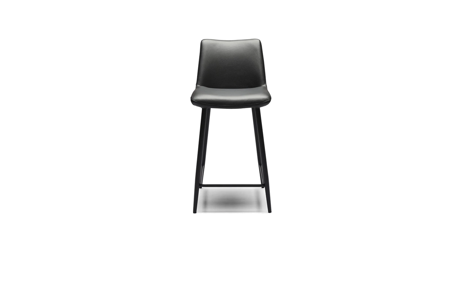 Laguna Bar Stool - Premium Black Leather