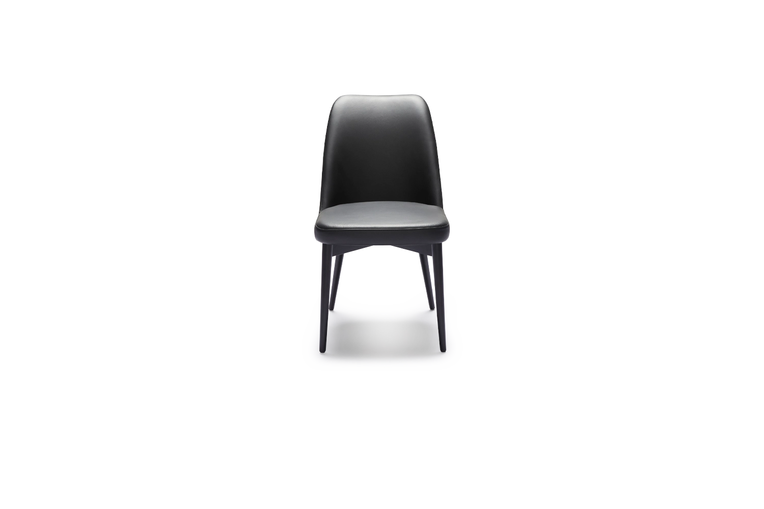 Milena Dining Chair - Premium Black Leather