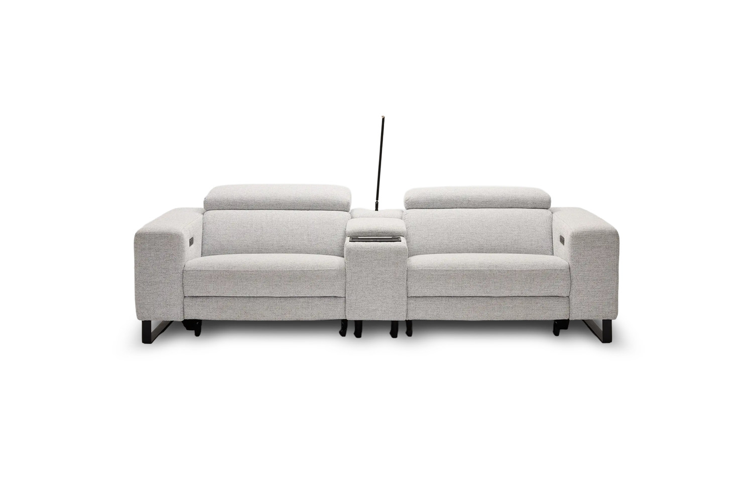 Piaz 2.5 Seater Dual Electric Recliners With Adjustable Headrests And Multi-Function Storage Console