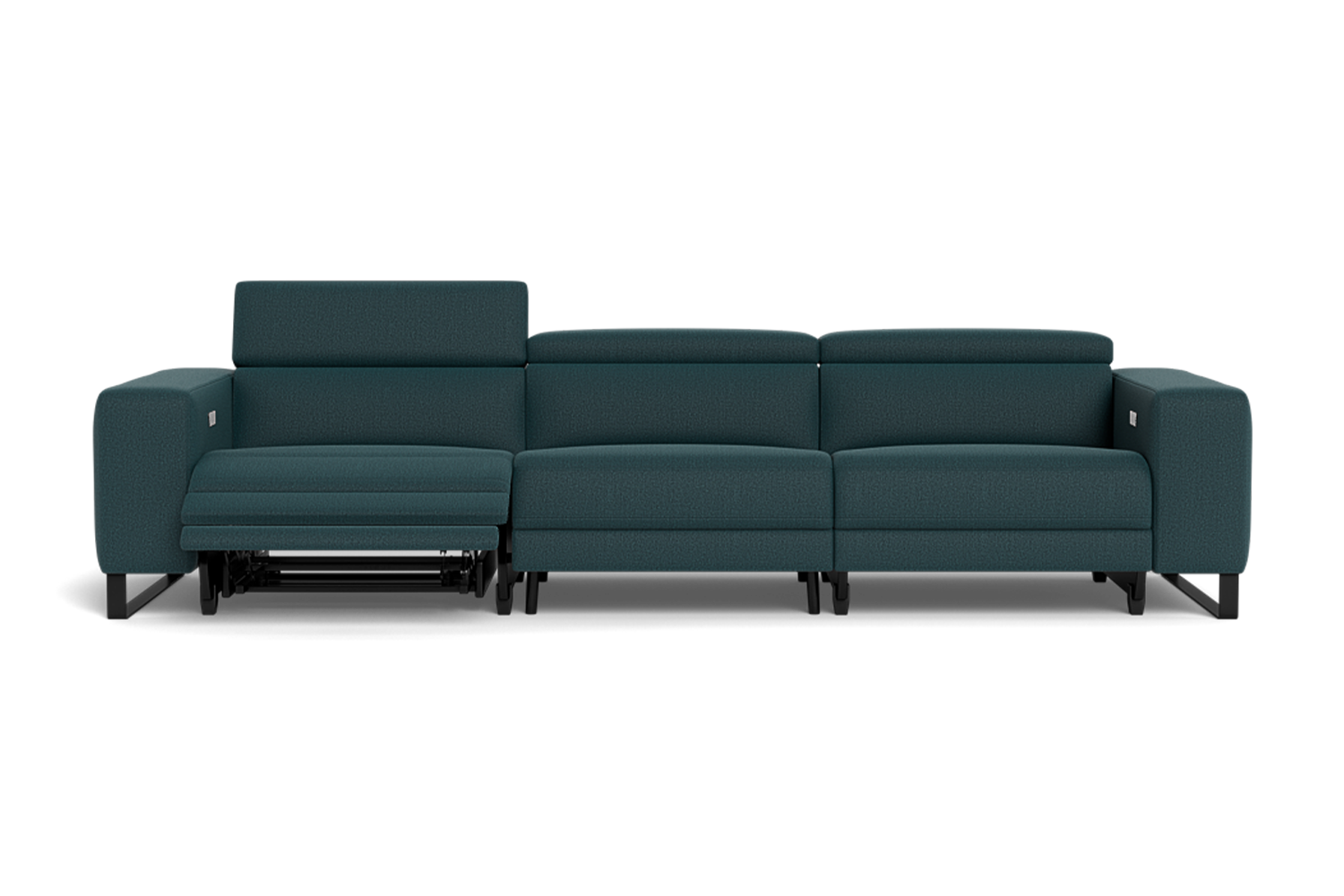 Piaz 3.5 Seater Dual Electric Recliners With Adjustable Headrests - Fabric