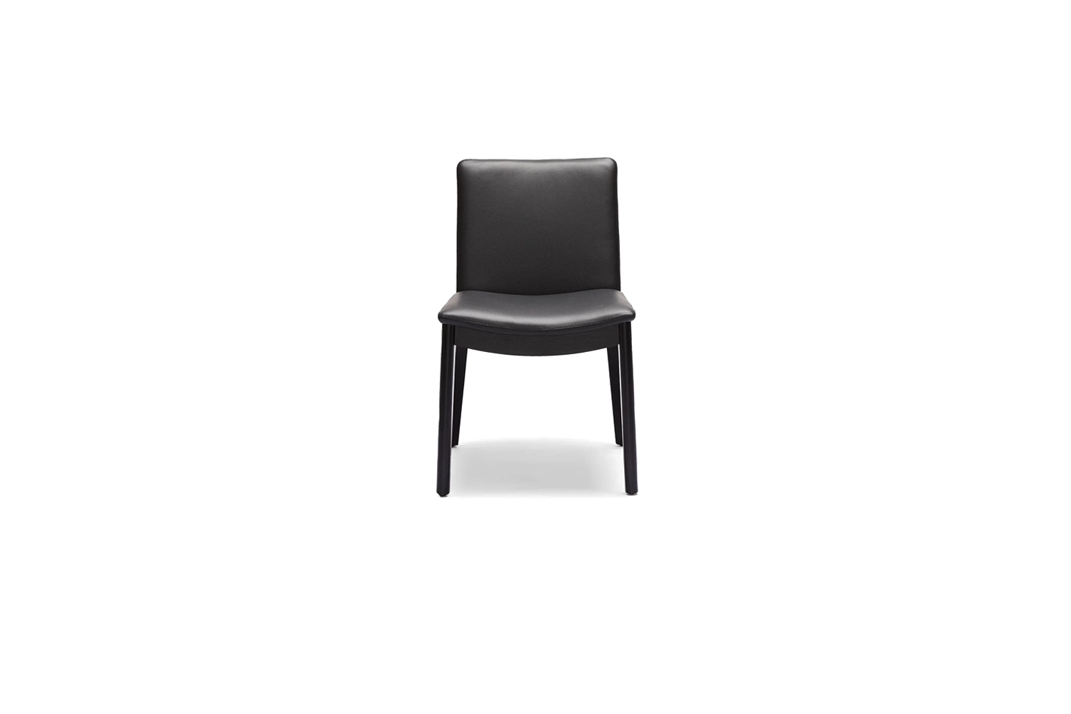 Tevez Dining Chair - Black Leather